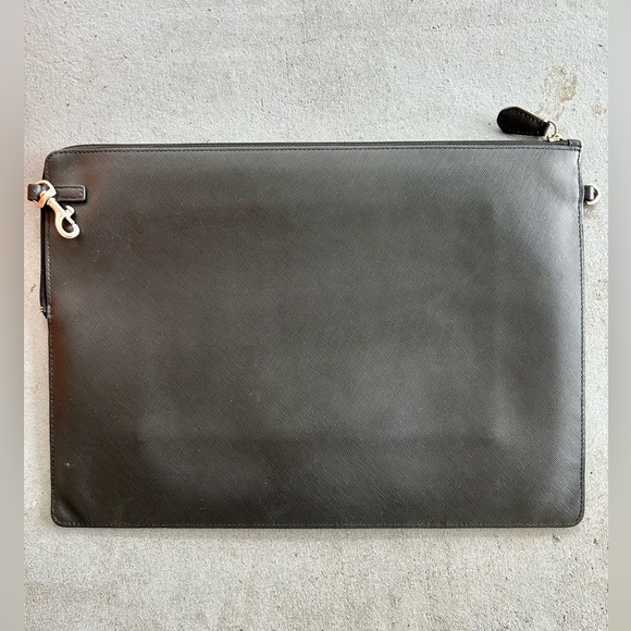 Genuine Coach Black Leather MacBook Sleeve - Picture 2 of 6